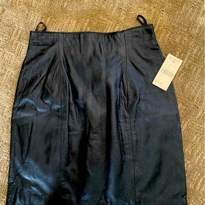 Black leather skirt